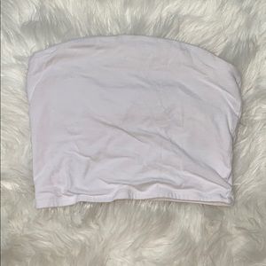 White Cropped Tube Top
